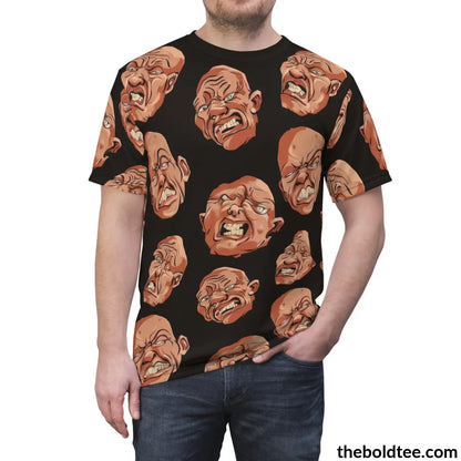 Ugly Faces Tee - Premium All Over Print Crewneck Shirt Prints