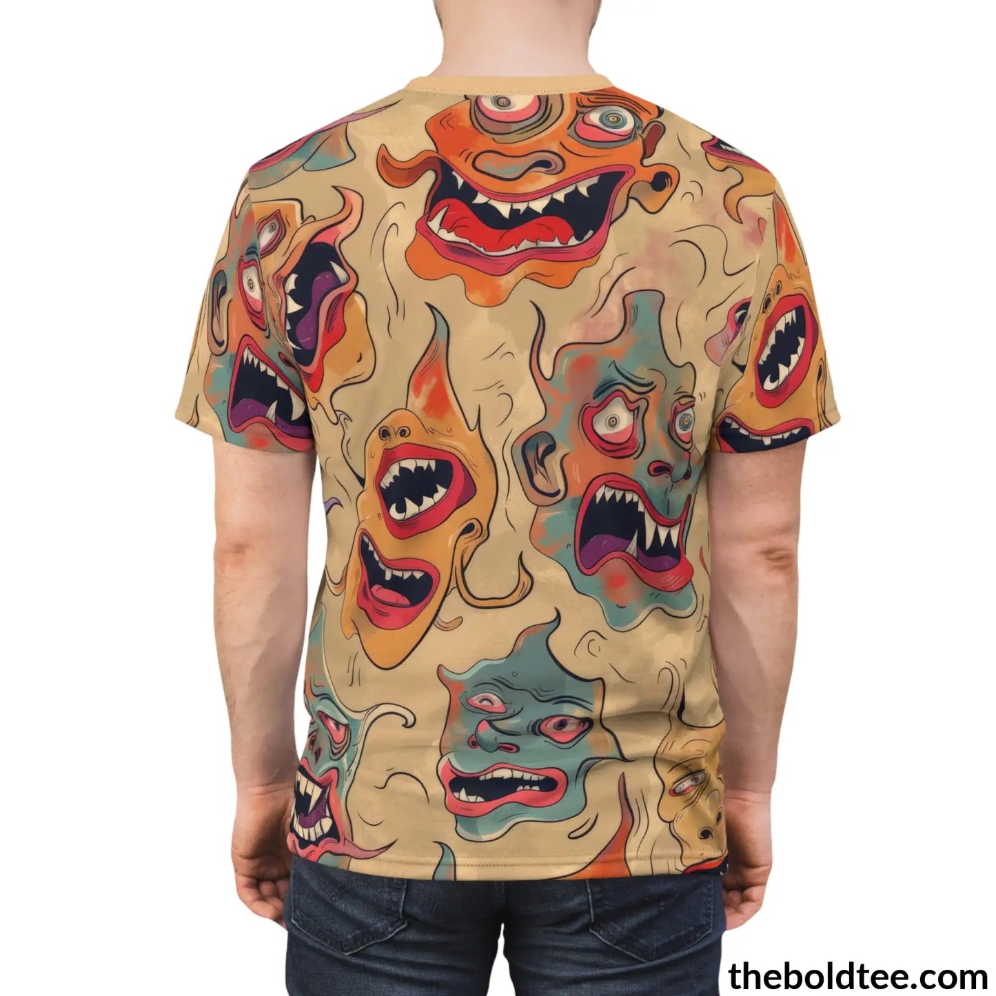 Ugly Faces Tee - Premium All Over Print Crewneck Shirt Prints