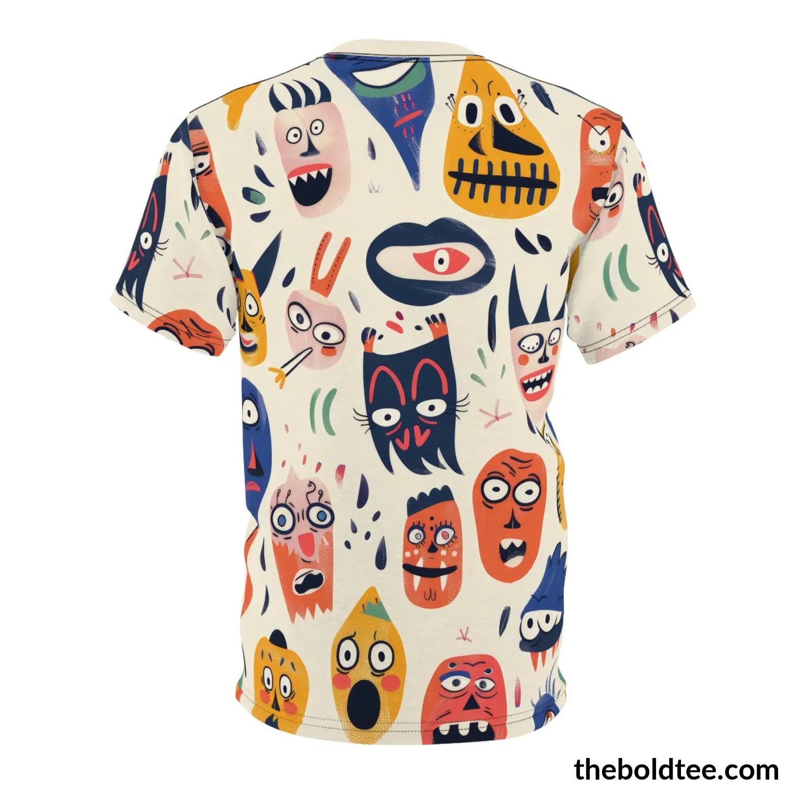 Ugly Faces Tee - Premium All Over Print Crewneck Shirt Prints