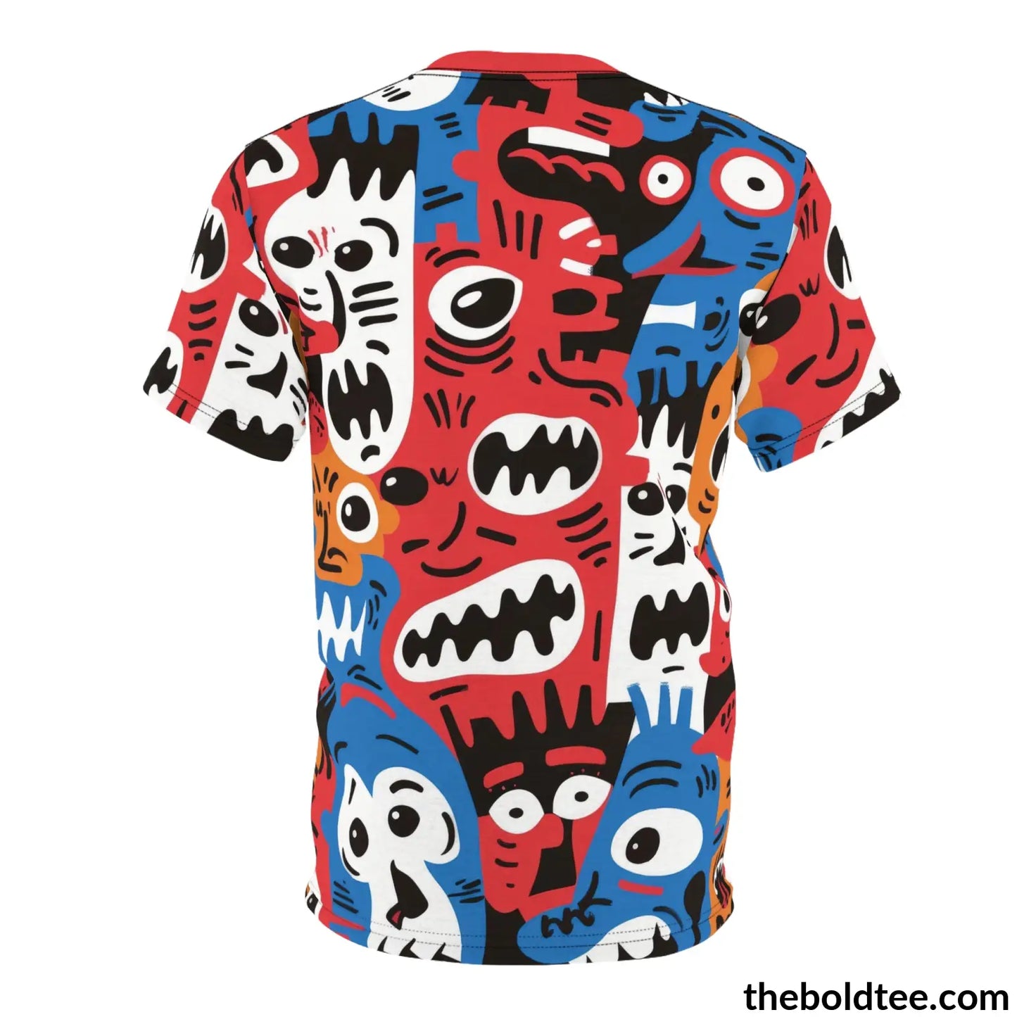 Ugly Faces Tee - Premium All Over Print Crewneck Shirt Prints