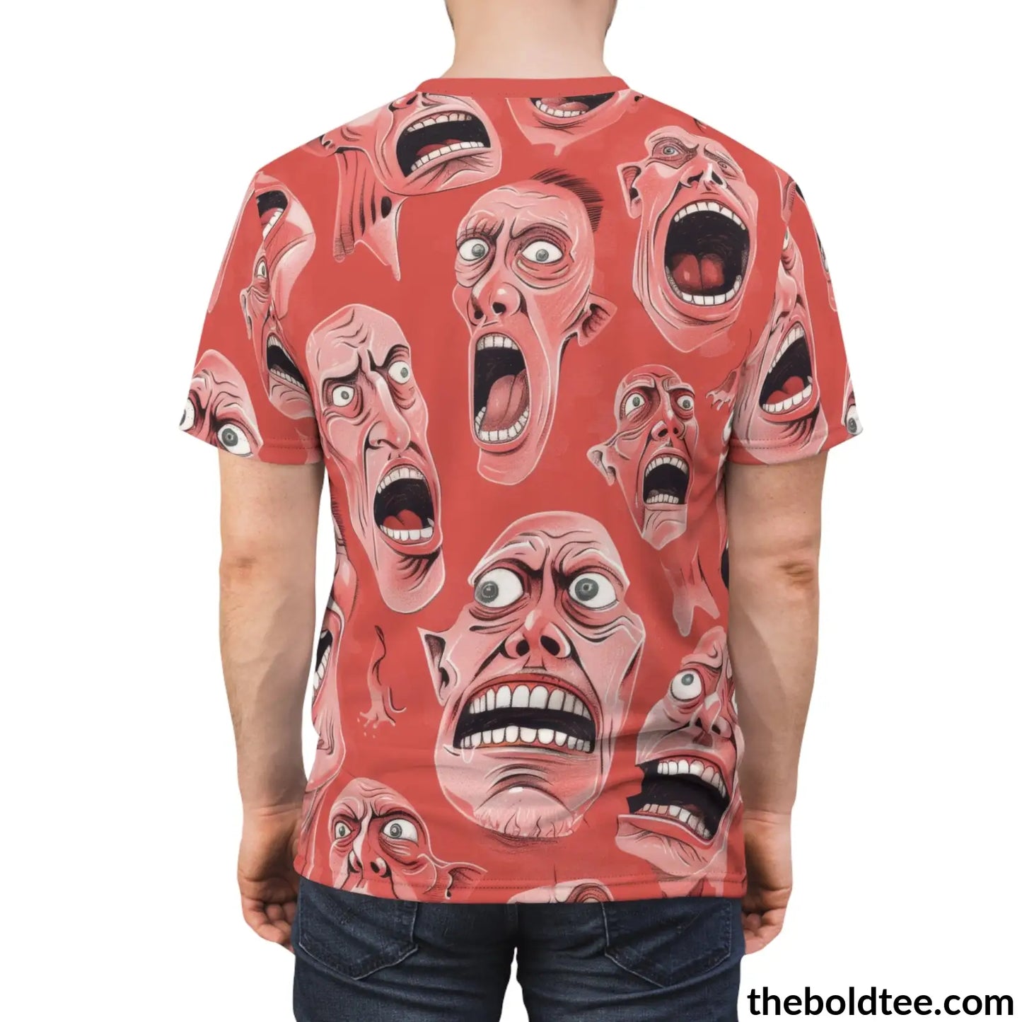 Ugly Faces Tee - Premium All Over Print Crewneck Shirt Prints