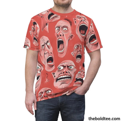 Ugly Faces Tee - Premium All Over Print Crewneck Shirt Prints