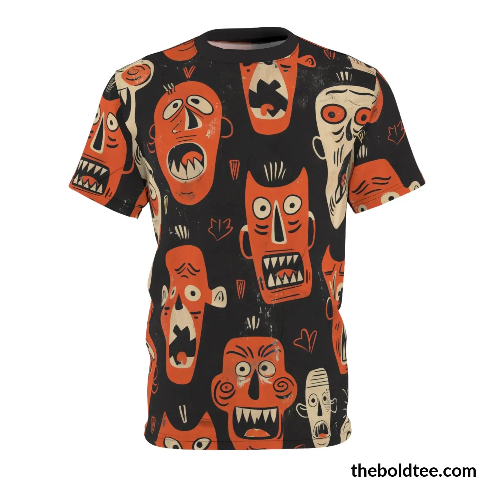 Ugly Faces Tee - Premium All Over Print Crewneck Shirt S Prints