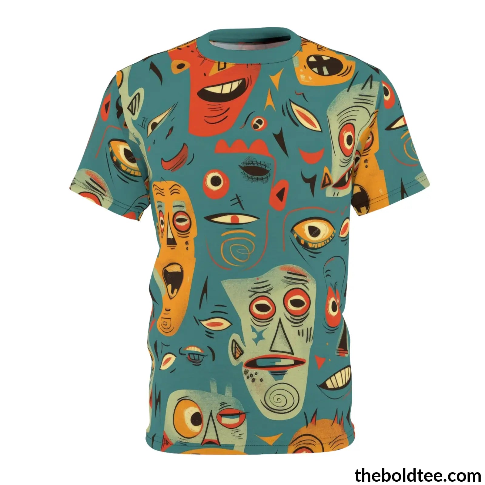 Ugly Faces Tee - Premium All Over Print Crewneck Shirt S Prints