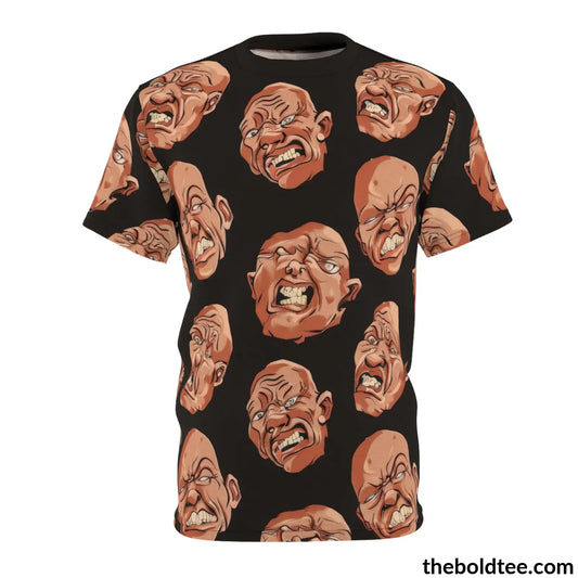 Ugly Faces Tee - Premium All Over Print Crewneck Shirt S Prints