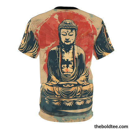 Vintage Buddha Tee - Premium All Over Print Crewneck Shirt Prints