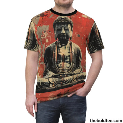 Vintage Buddha Tee - Premium All Over Print Crewneck Shirt Prints