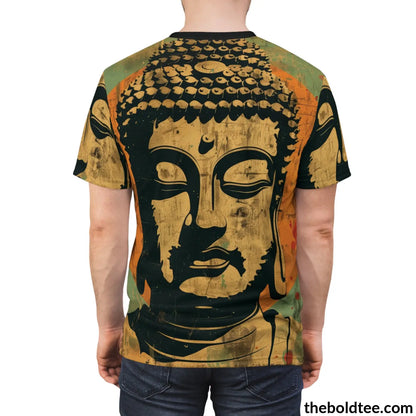 Vintage Buddha Tee - Premium All Over Print Crewneck Shirt Prints