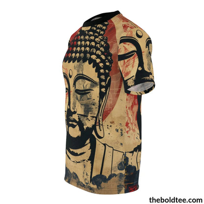 Vintage Buddha Tee - Premium All Over Print Crewneck Shirt Prints