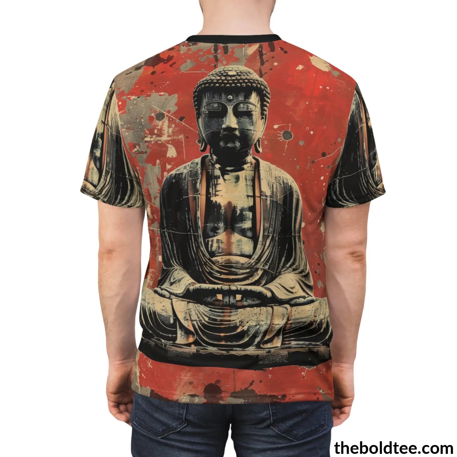 Vintage Buddha Tee - Premium All Over Print Crewneck Shirt Prints