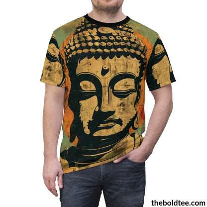 Vintage Buddha Tee - Premium All Over Print Crewneck Shirt Prints