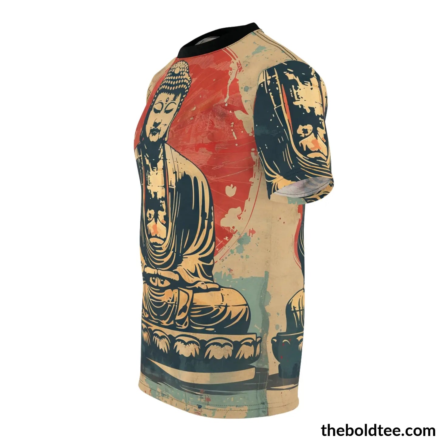 Vintage Buddha Tee - Premium All Over Print Crewneck Shirt Prints