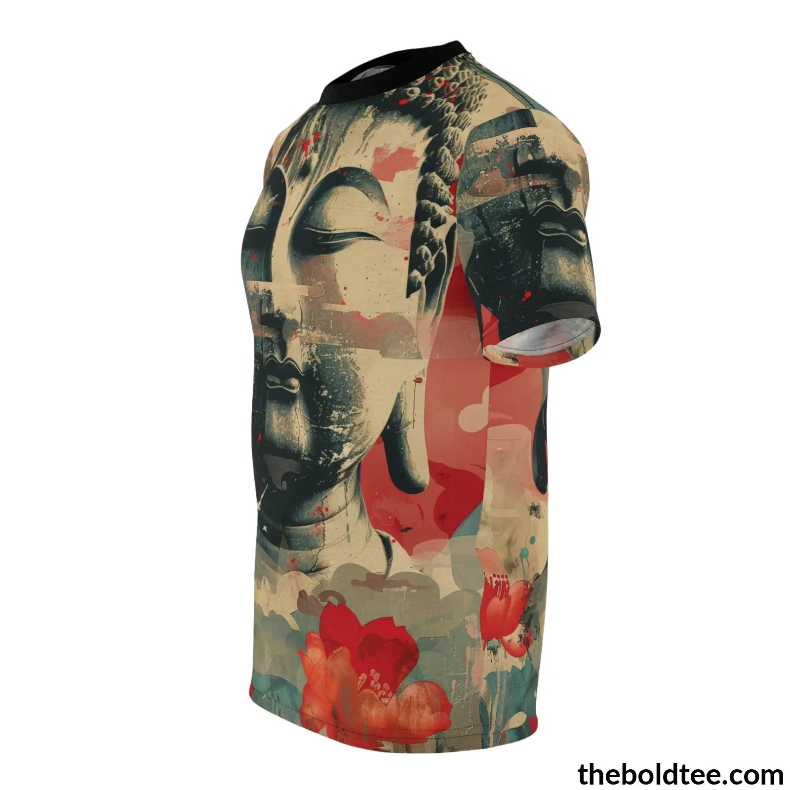 Vintage Buddha Tee - Premium All Over Print Crewneck Shirt Prints