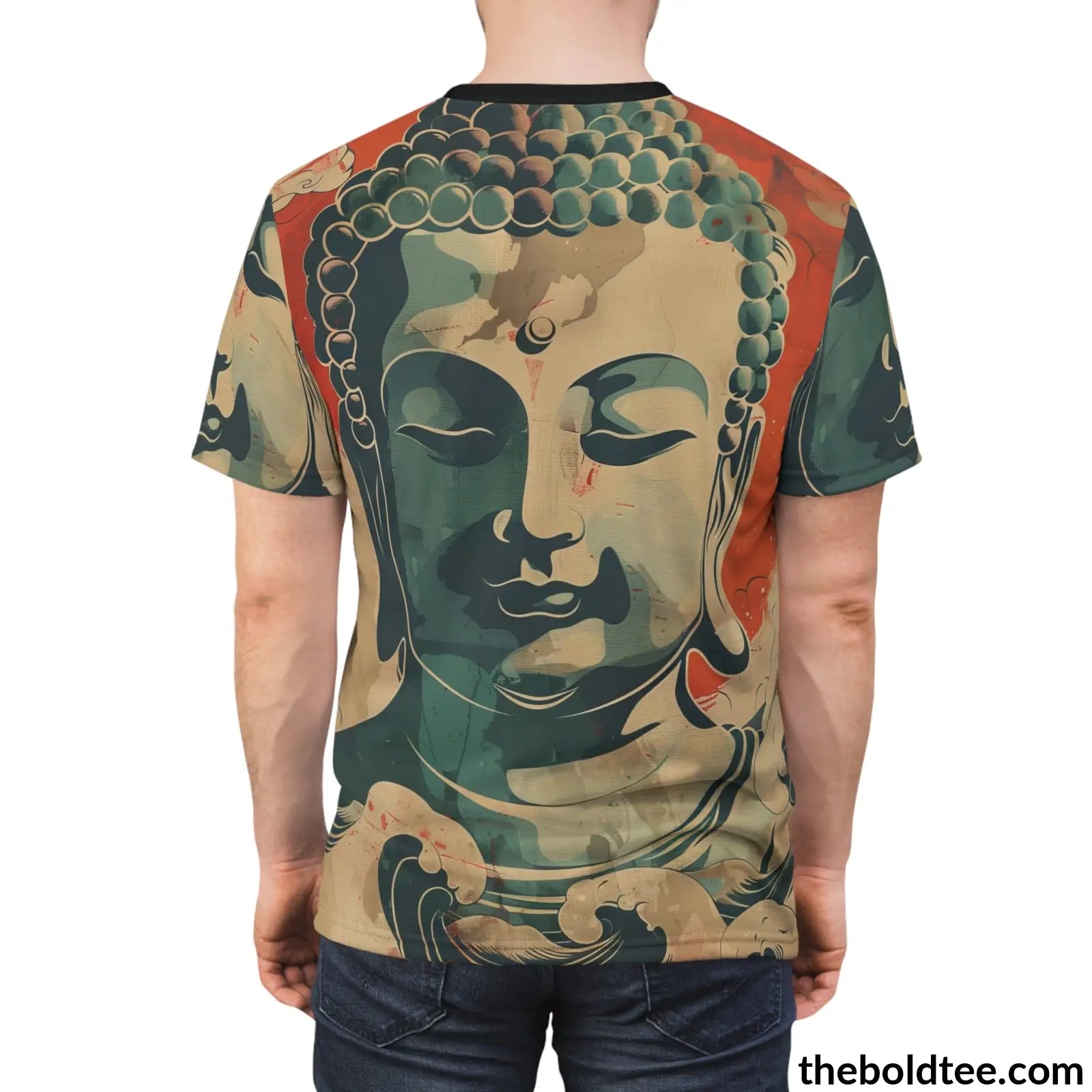 Vintage Buddha Tee - Premium All Over Print Crewneck Shirt Prints