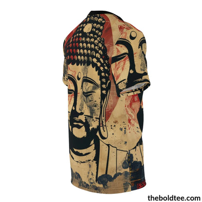 Vintage Buddha Tee - Premium All Over Print Crewneck Shirt Prints