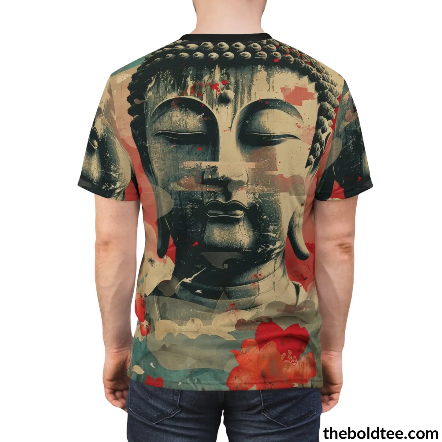 Vintage Buddha Tee - Premium All Over Print Crewneck Shirt Prints