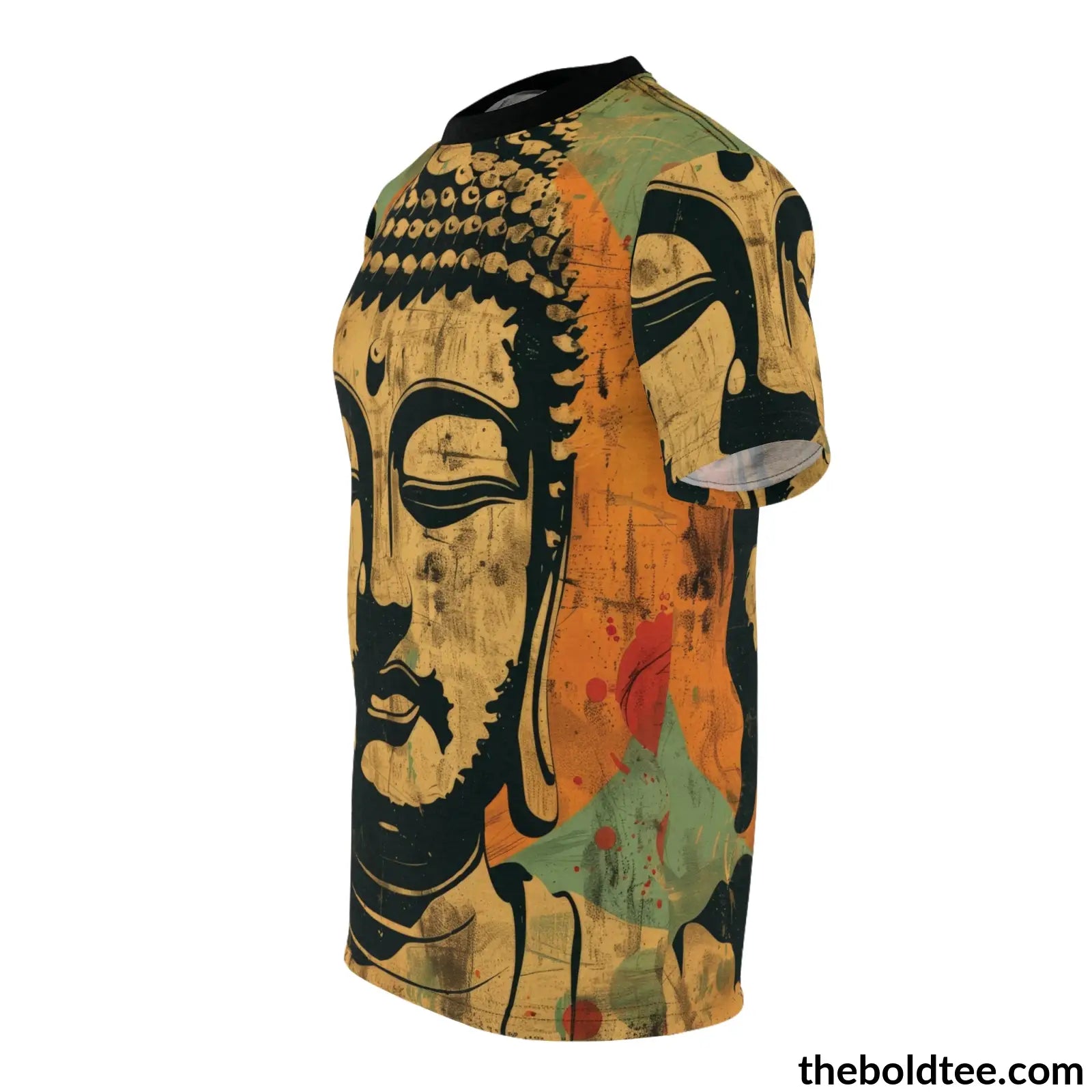 Vintage Buddha Tee - Premium All Over Print Crewneck Shirt Prints