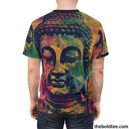 Vintage Buddha Tee - Premium All Over Print Crewneck Shirt Prints