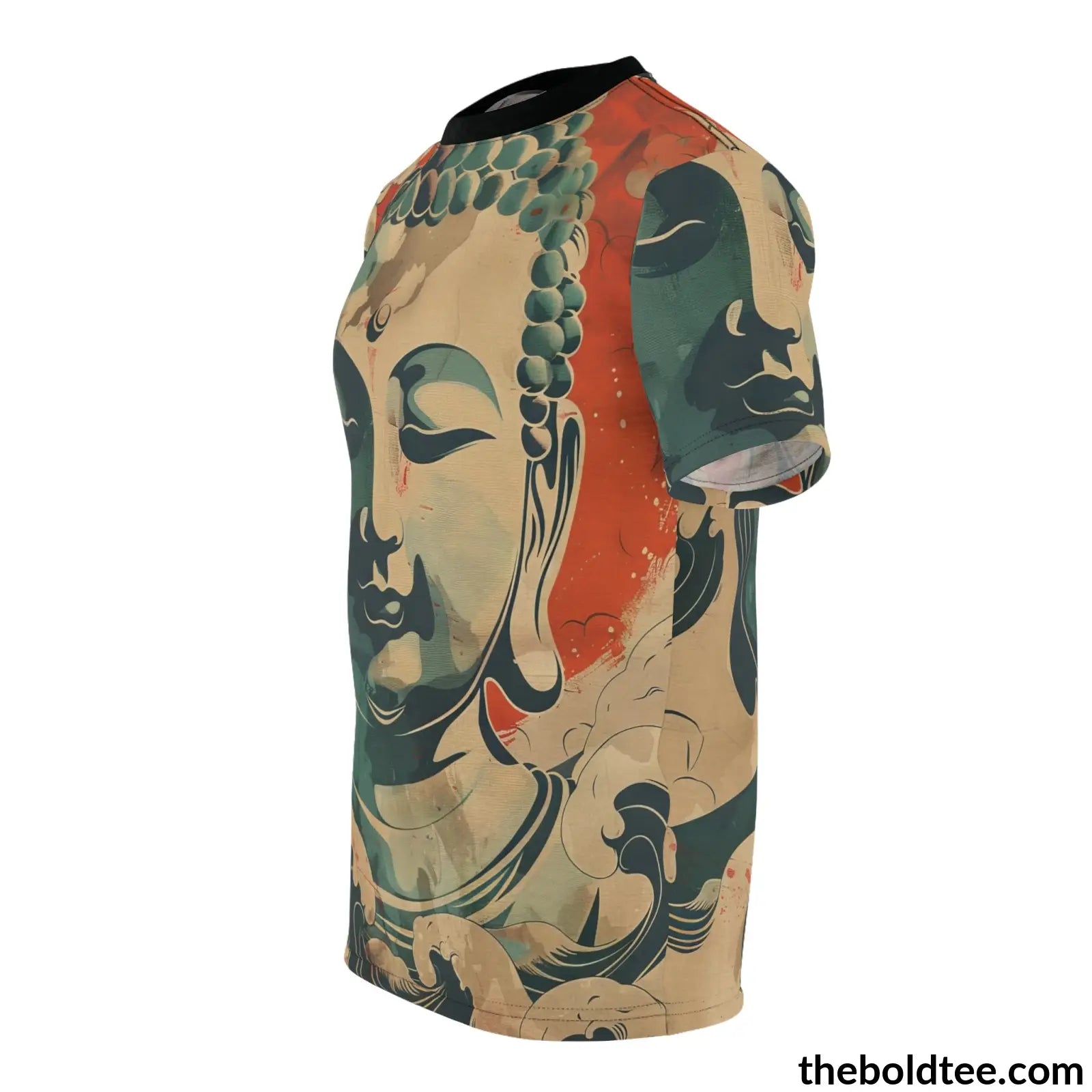 Vintage Buddha Tee - Premium All Over Print Crewneck Shirt Prints