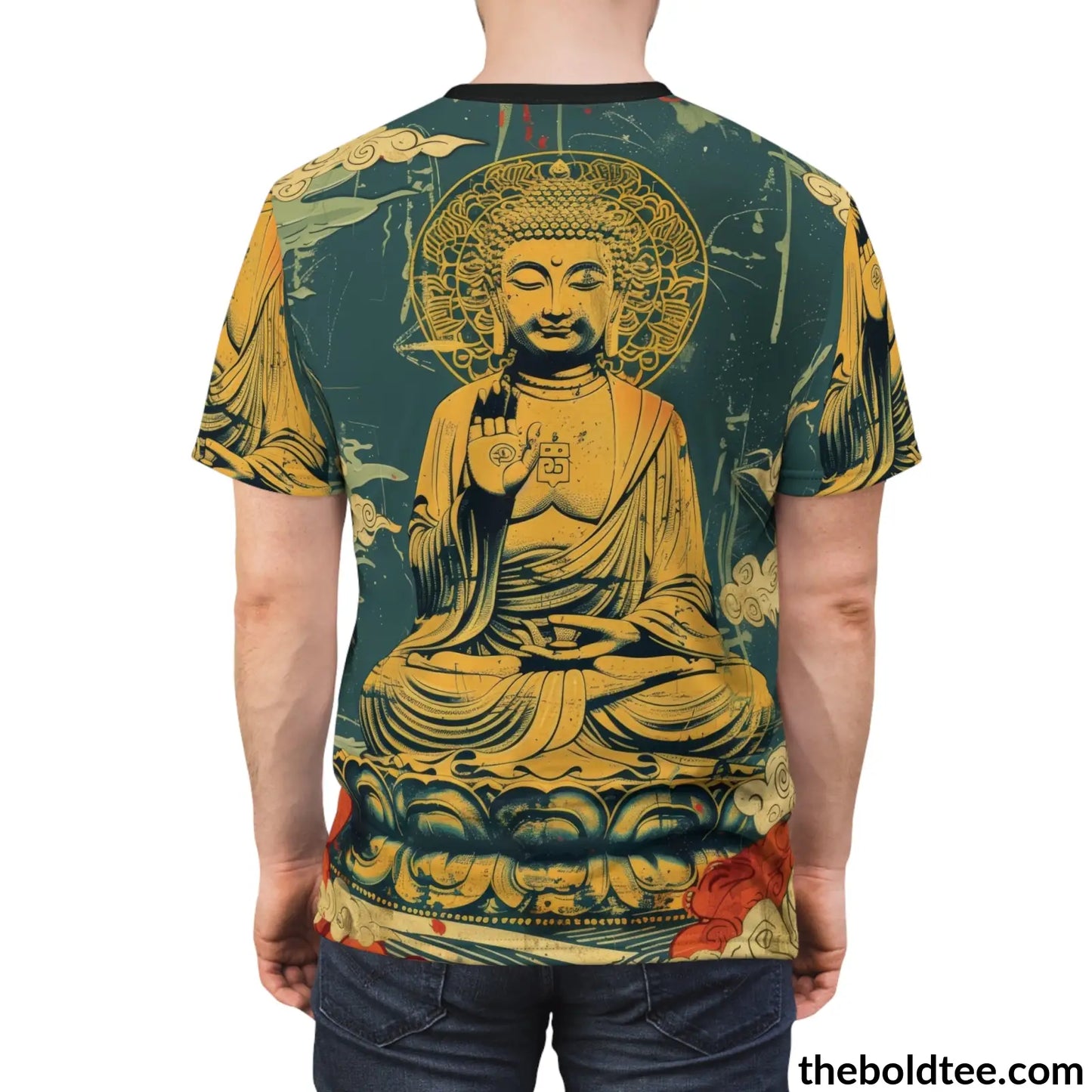 Vintage Buddha Tee - Premium All Over Print Crewneck Shirtt Prints