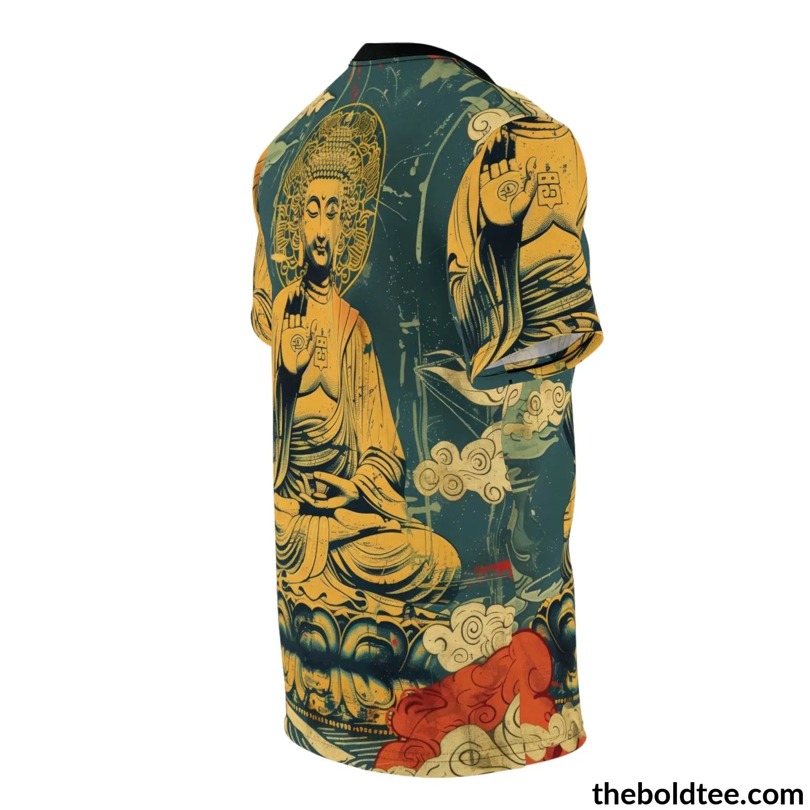 Vintage Buddha Tee - Premium All Over Print Crewneck Shirtt Prints