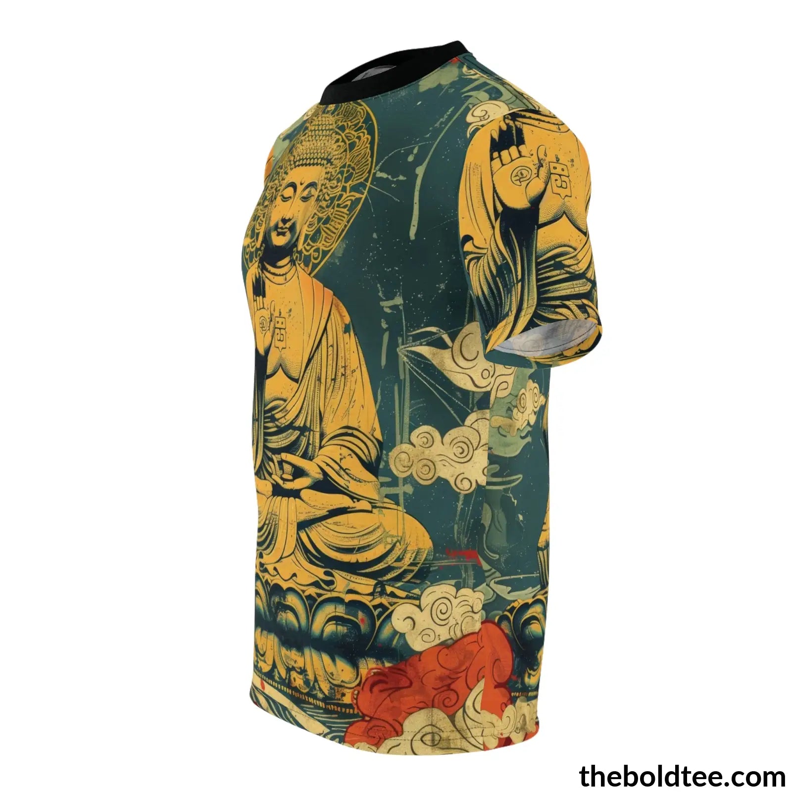 Vintage Buddha Tee - Premium All Over Print Crewneck Shirtt Prints