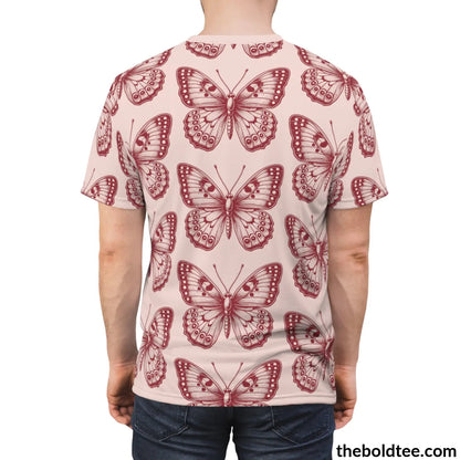 Vintage Butterfly Tee - Premium All Over Print Crewneck Prints