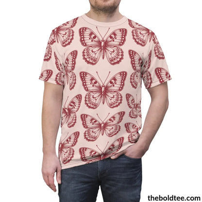 Vintage Butterfly Tee - Premium All Over Print Crewneck Prints