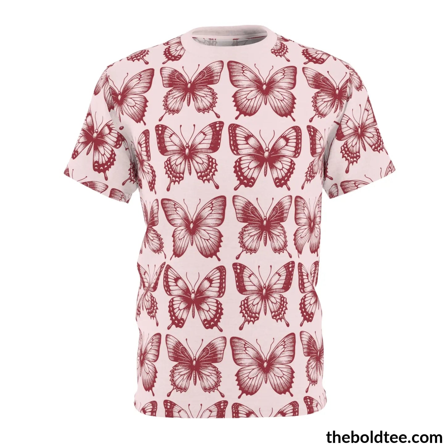 Vintage Butterfly Tee - Premium All Over Print Crewneck S Prints