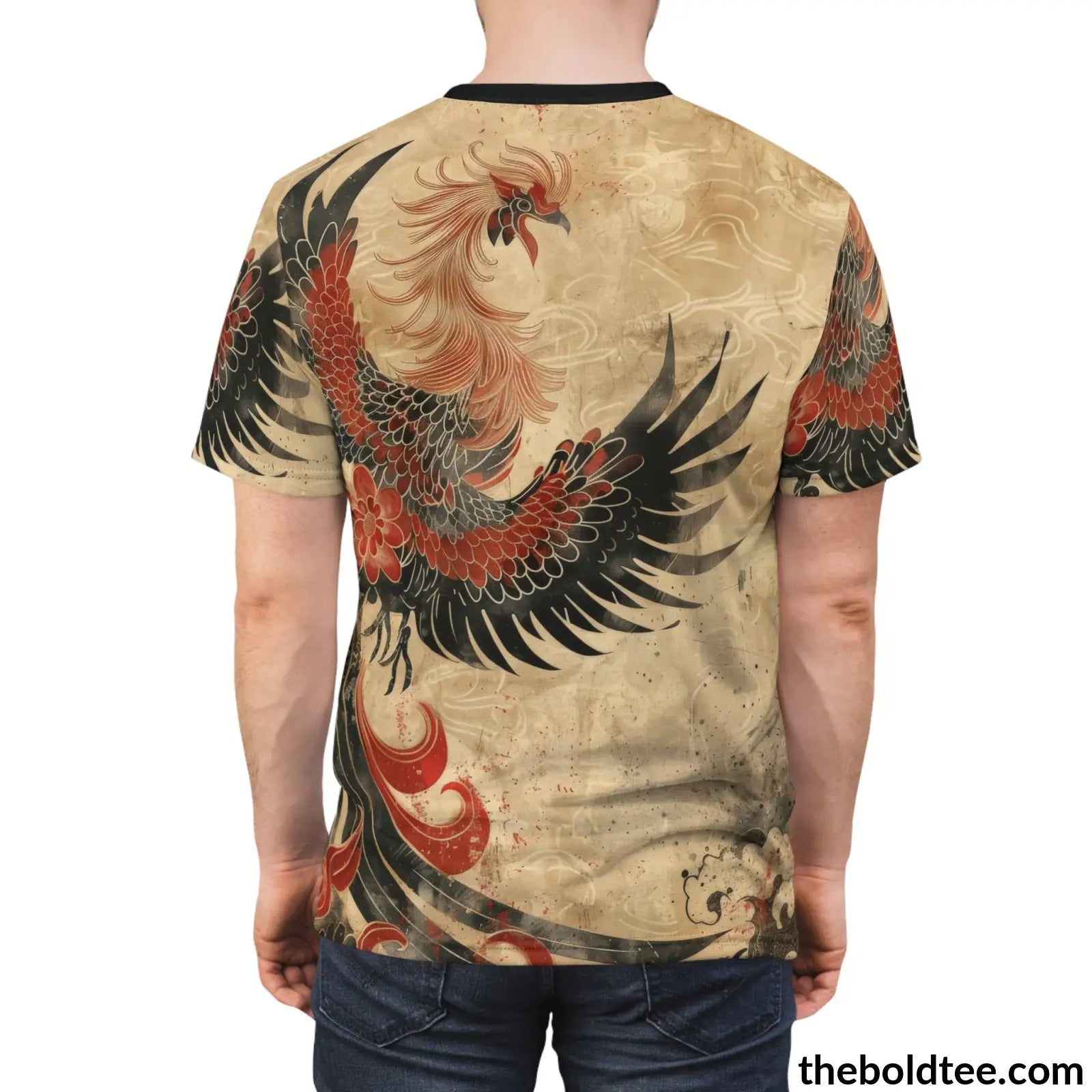 Vintage Chinese Tee - Premium All Over Print Crewneck Shirt Prints