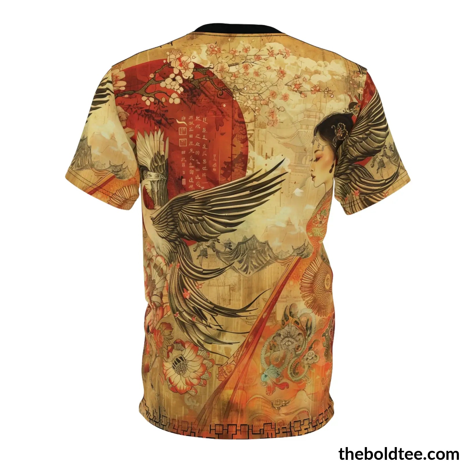 Vintage Chinese Tee - Premium All Over Print Crewneck Shirt Prints