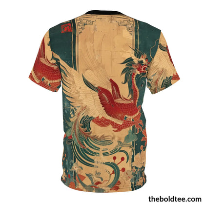 Vintage Chinese Tee - Premium All Over Print Crewneck Shirt Prints