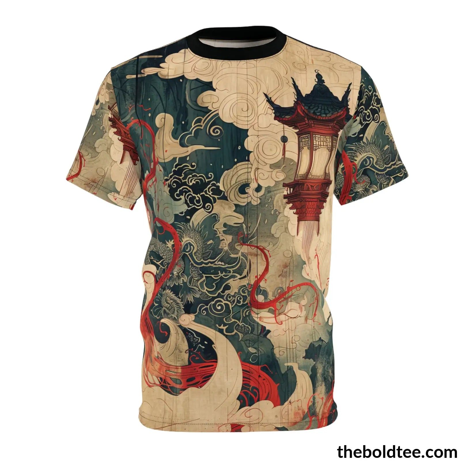 Vintage Chinese Tee - Premium All Over Print Crewneck Shirt – The Bold Tee