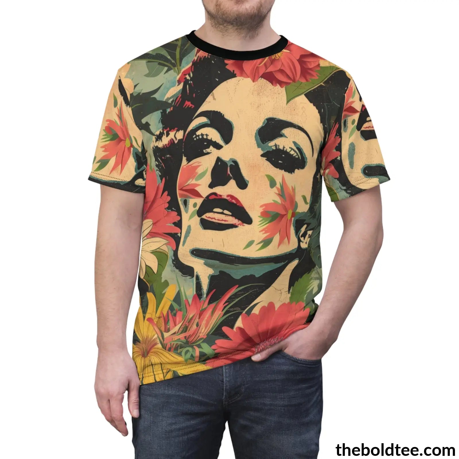 Vintage Garden Tee - Premium All Over Print Crewneck Shirt Prints