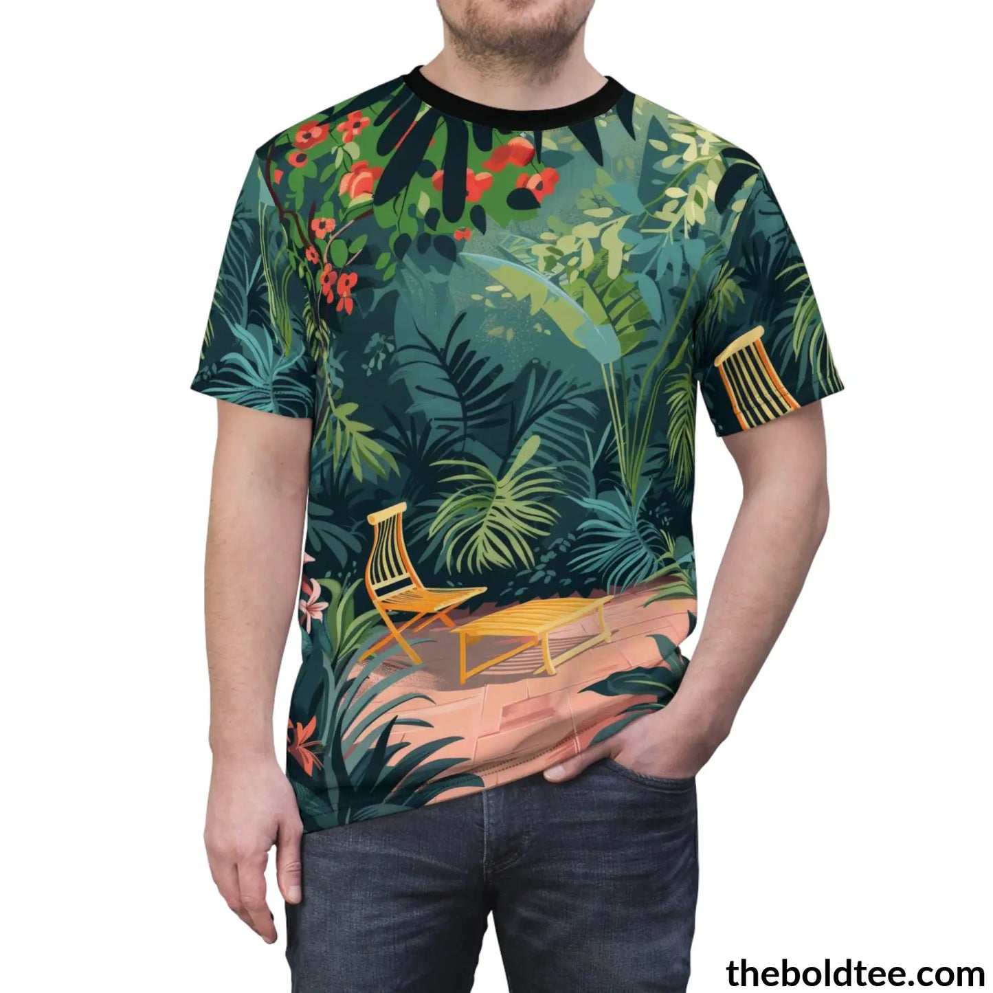 Vintage Garden Tee - Premium All Over Print Crewneck Shirt Prints