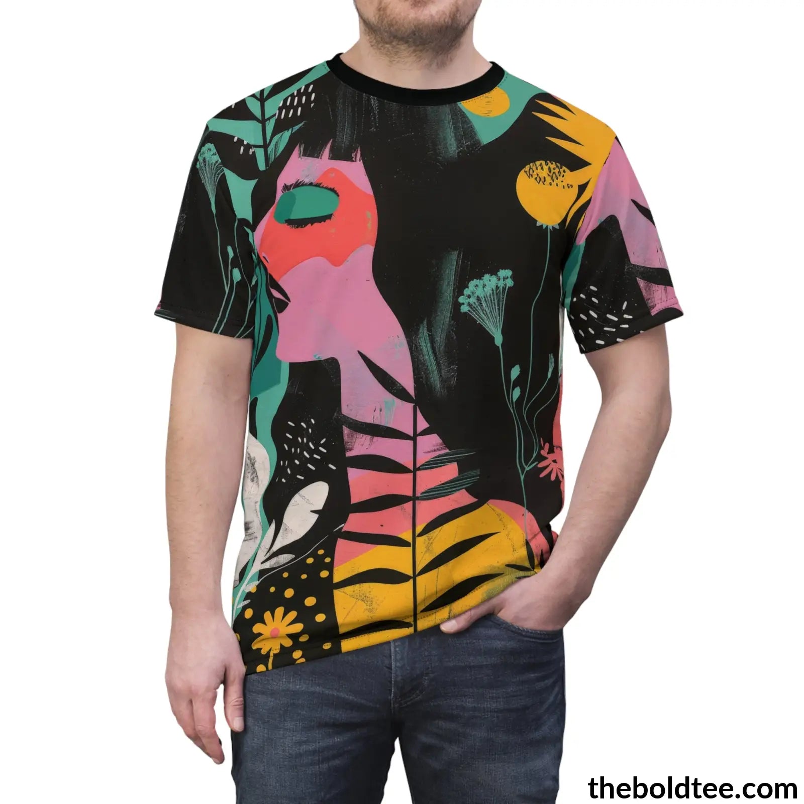 Vintage Garden Tee - Premium All Over Print Crewneck Shirt Prints