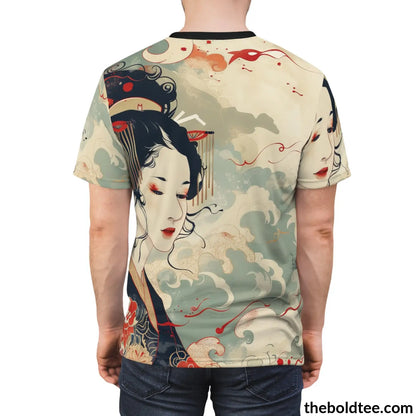 Vintage Japanese Tee - Premium All Over Print Crewneck Shirt Prints