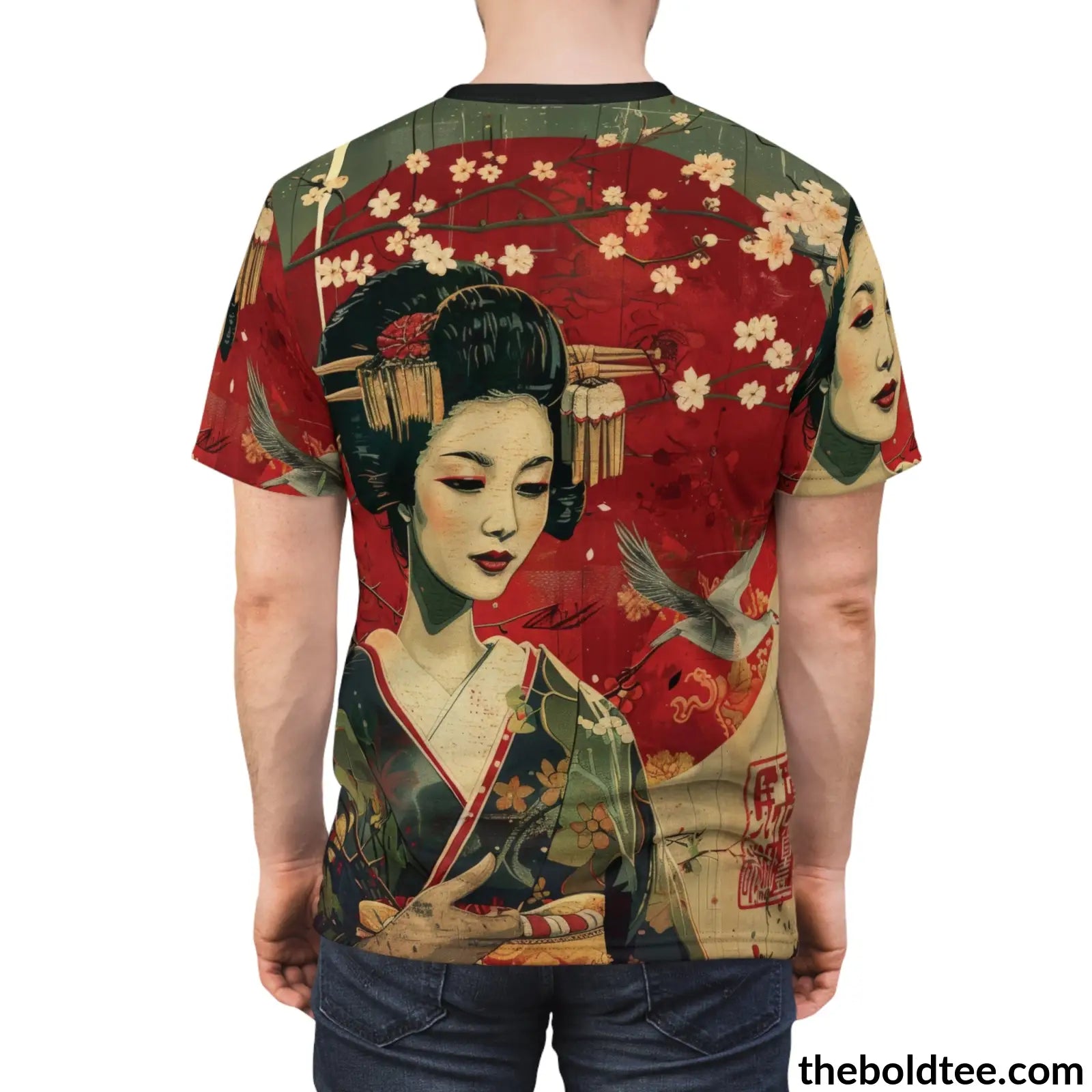 Vintage Japanese Tee - Premium All Over Print Crewneck Shirt Prints