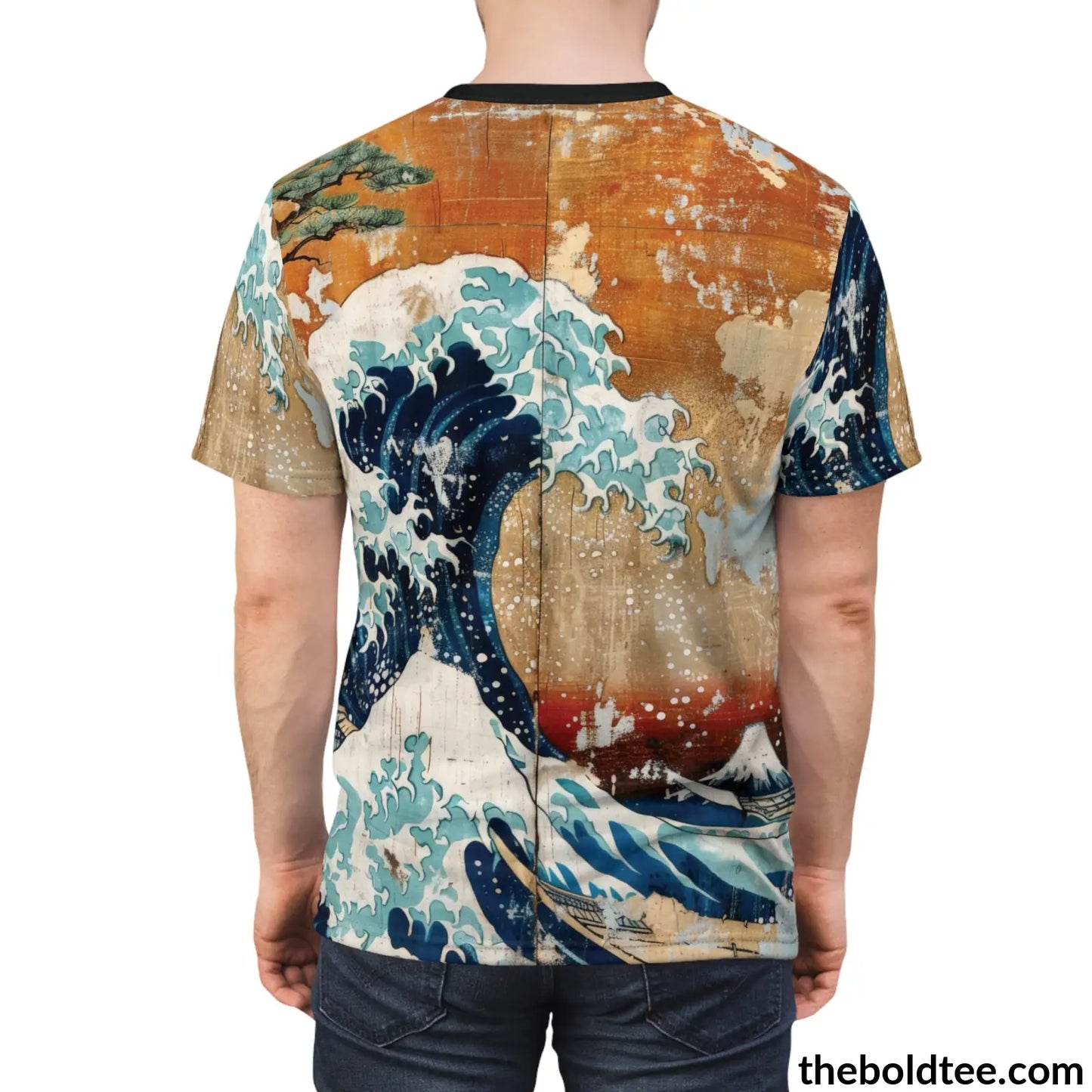 Vintage Japanese Tee - Premium All Over Print Crewneck Shirt Prints