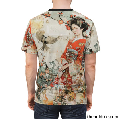 Vintage Japanese Tee - Premium All Over Print Crewneck Shirt Prints