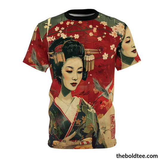 Vintage Japanese Tee - Premium All Over Print Crewneck Shirt S Prints