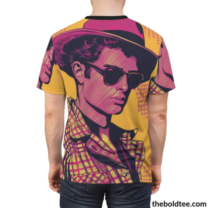 Vintage Rockabilly Tee - Premium All Over Print Crewneck Shirt Prints