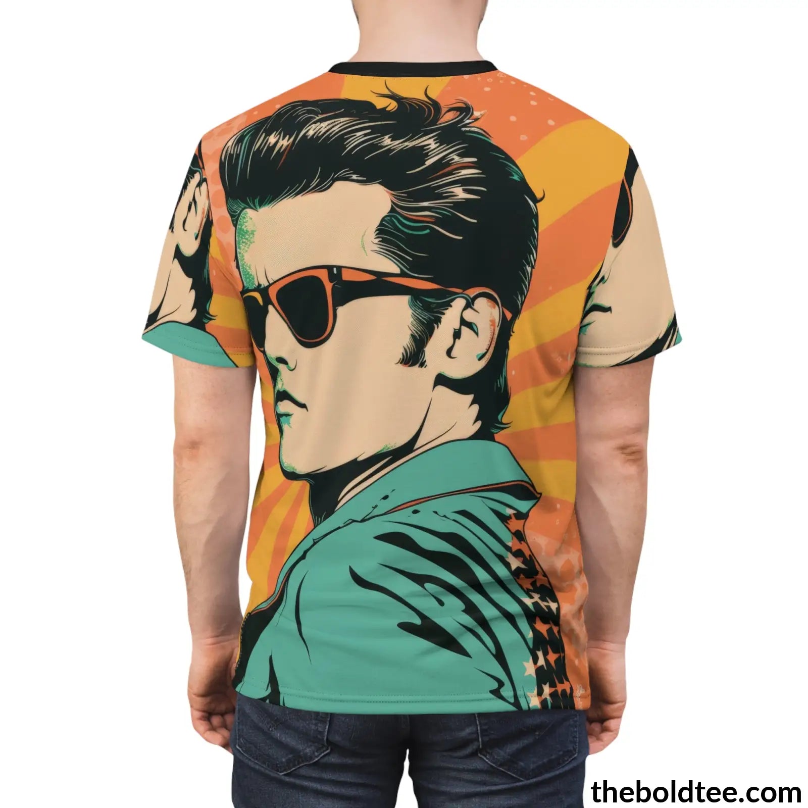 Vintage Rockabilly Tee - Premium All Over Print Crewneck Shirt Prints