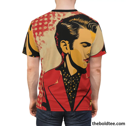 Vintage Rockabilly Tee - Premium All Over Print Crewneck Shirt Prints