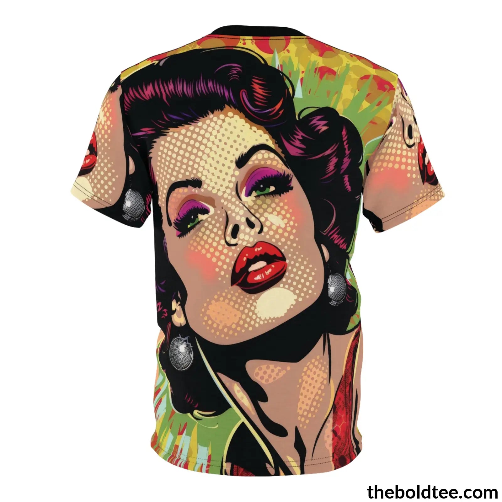 Vintage Rockabilly Tee - Premium All Over Print Crewneck Shirt Prints