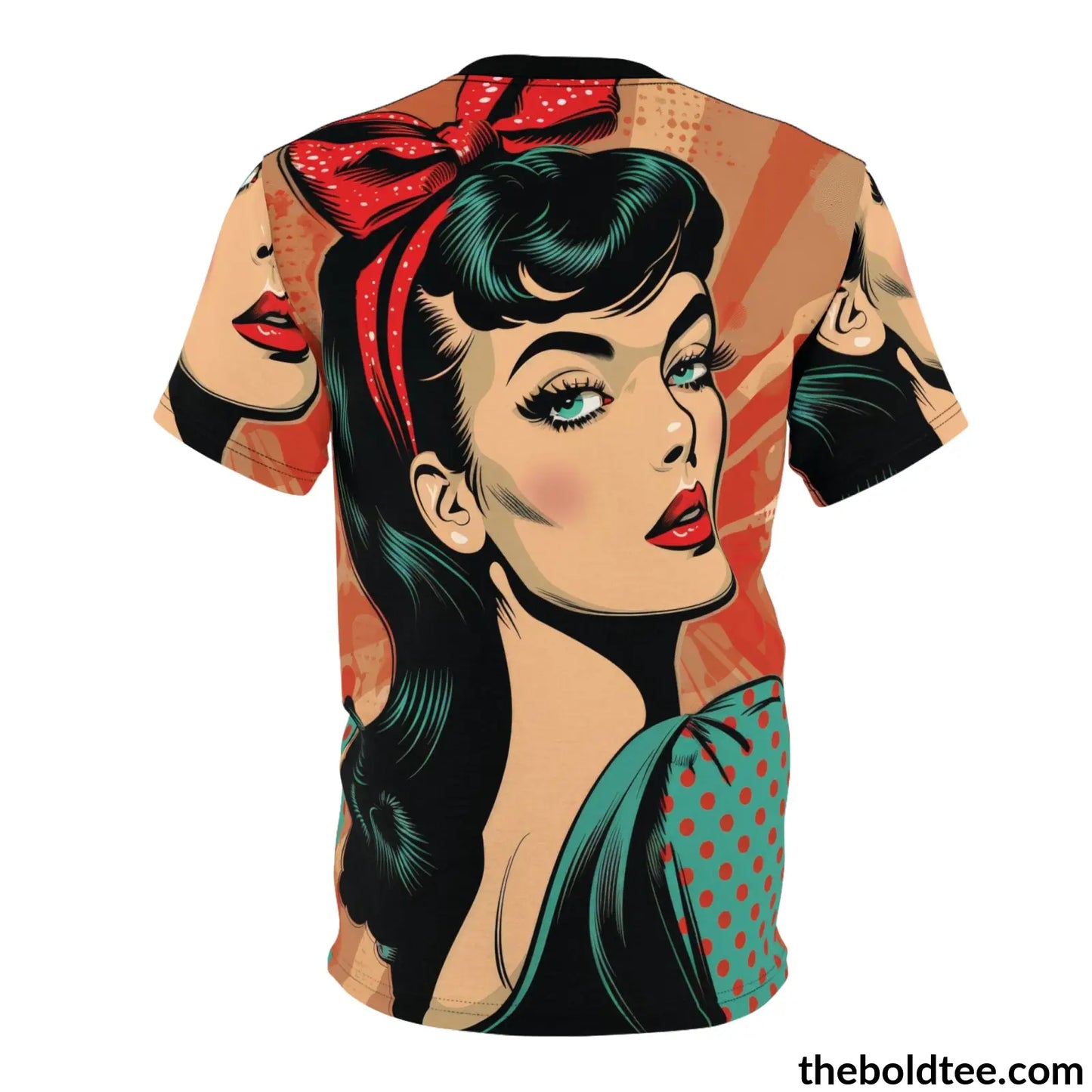 Vintage Rockabilly Tee - Premium All Over Print Crewneck Shirt Prints