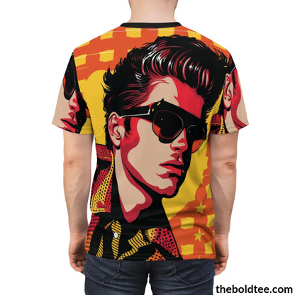 Vintage Rockabilly Tee - Premium All Over Print Crewneck Shirt Prints