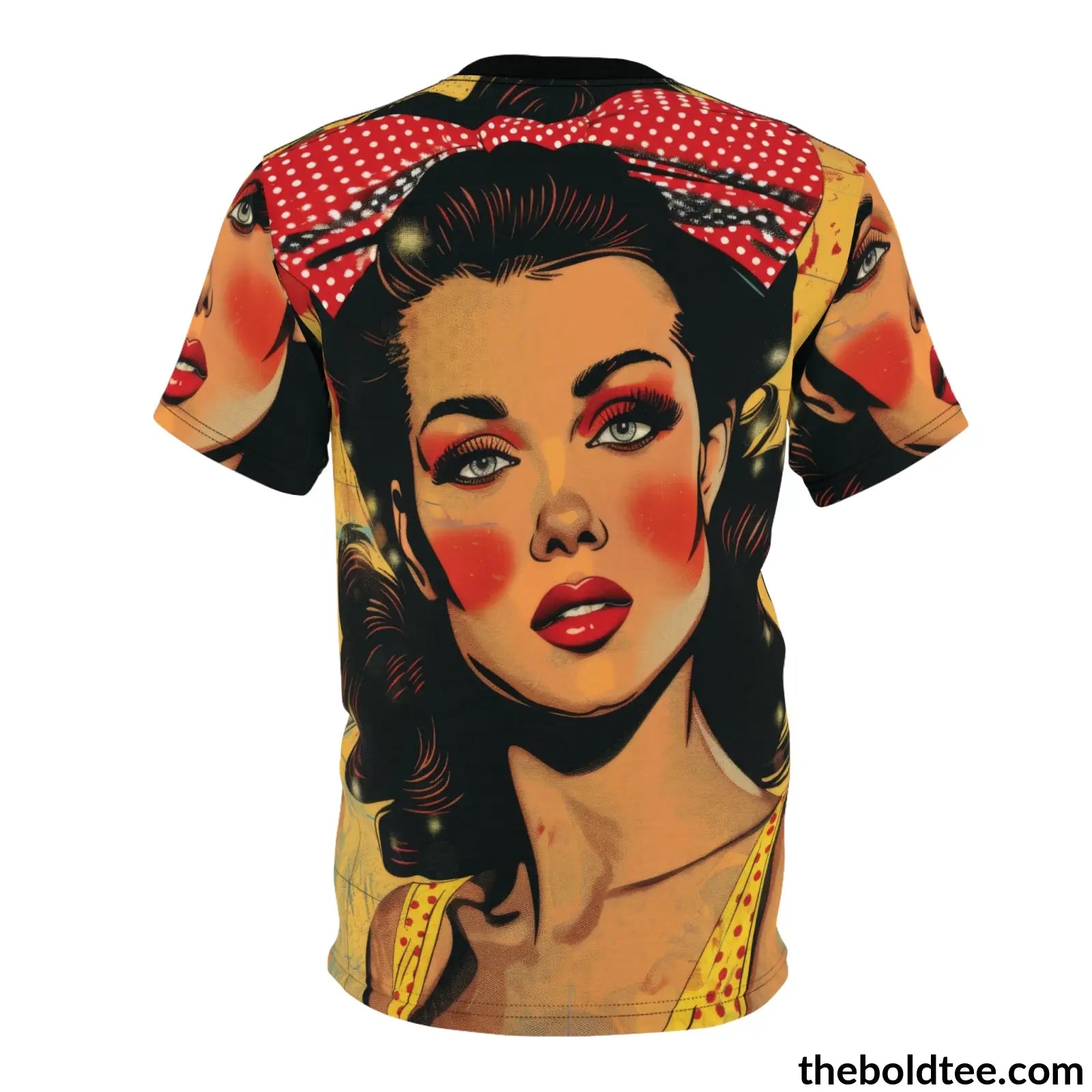 Vintage Rockabilly Tee - Premium All Over Print Crewneck Shirt Prints