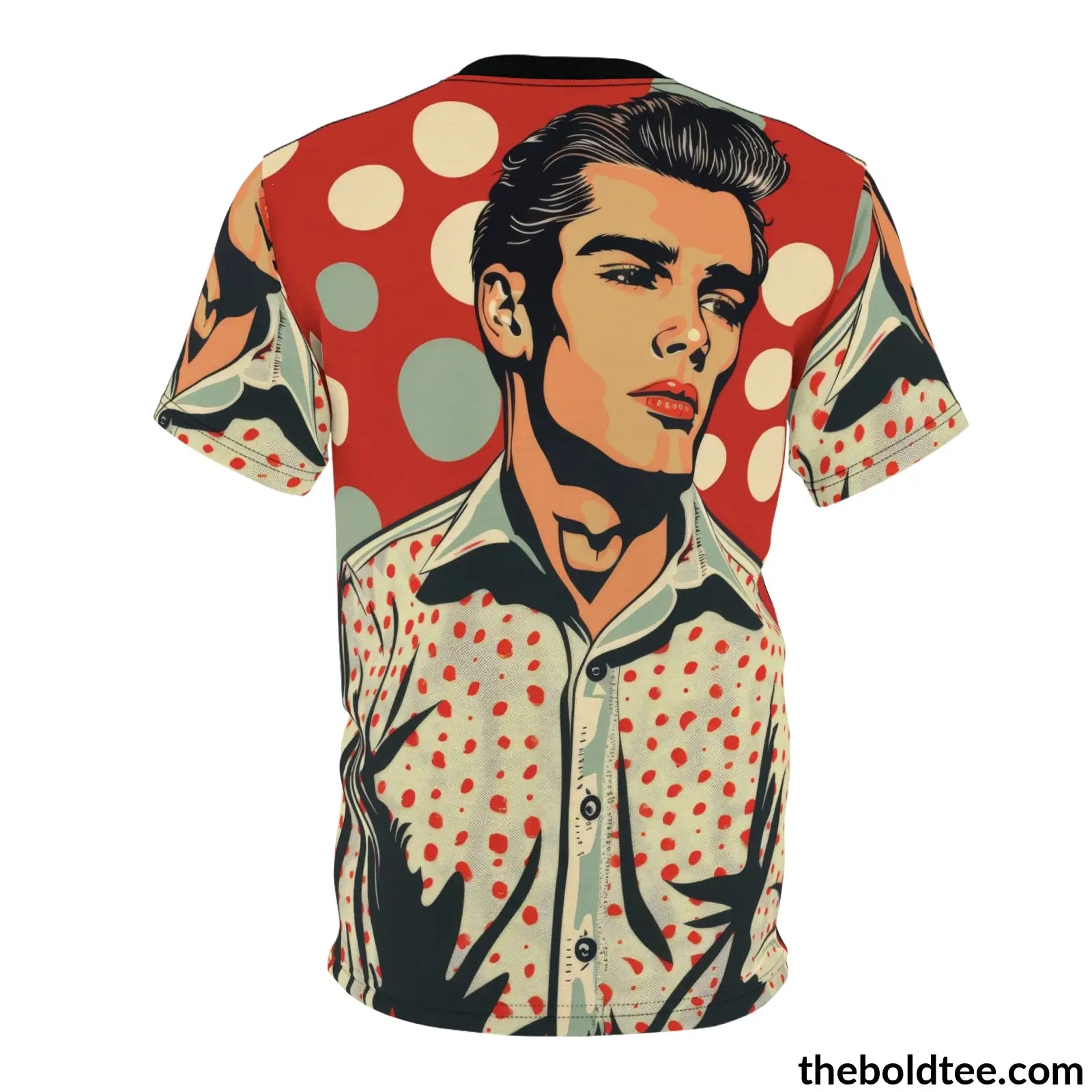 Vintage Rockabilly Tee - Premium All Over Print Crewneck Shirt Prints