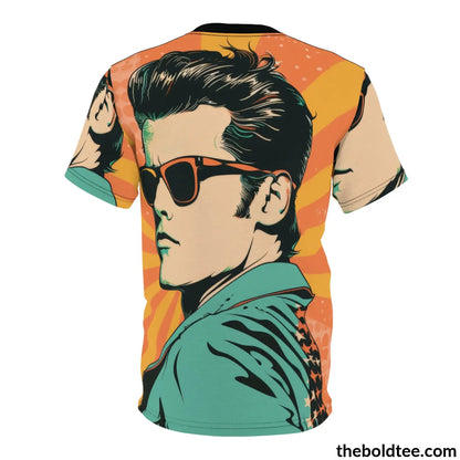 Vintage Rockabilly Tee - Premium All Over Print Crewneck Shirt Prints